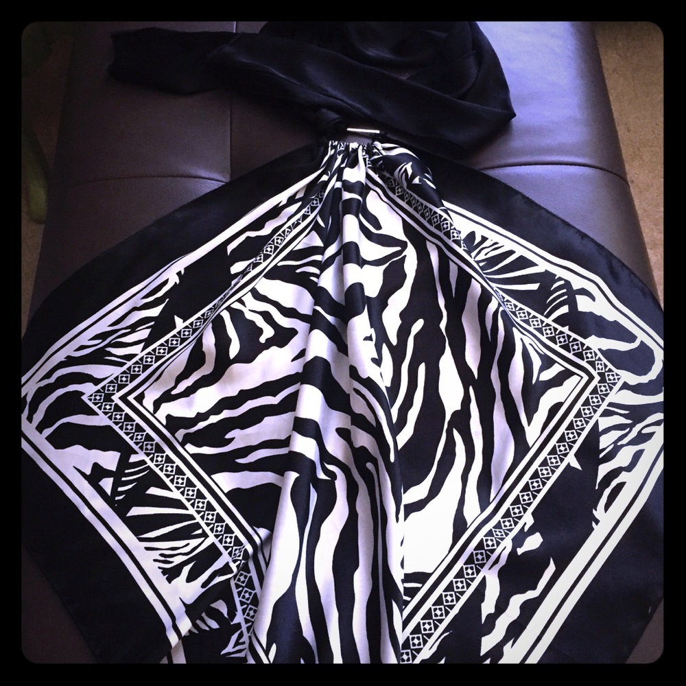 Zebra Print Handkerchief Top